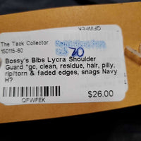 Lycra Shoulder Guard *gc, clean, residue, hair, pilly, rip/torn & faded edges, snags