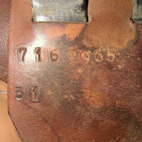 17.5 XW 6.25" Stubben Siegfried Close Contact, Blue Cotton Stubben Cover, Xlg Front (covered) & Back Blocks: aftermarket, Wool Flocking, Flaps: 14"L x 13"W Serial # 7169965 31