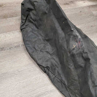 Corner Hanging Feed - Hay Bag, mesh bottom *fair, v.rusty, faded, dirty, peeled lining