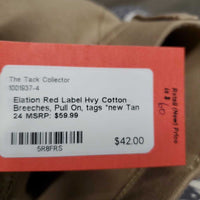 Hvy Cotton Breeches, Pull On, tags *new