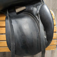 17" MW *5" Passier Corona Dressage Saddle, Pommel Strap, Grey/Brown Cover, Lg Front Block, Wool Flocking, Rear Gusset Panels, Flaps: 17"L x 12.5"W Serial #: 17049091