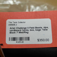 Field Boots, zips, cardboard forms, box, bags *new