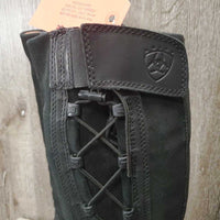 Pr Tall Country Boots, Side Laces, 2 Gold Ariat Forms *like new, v.mnr dust & scuffs