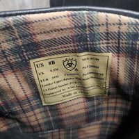 Pr Tall Country Boots, Side Laces, 2 Gold Ariat Forms *like new, v.mnr dust & scuffs