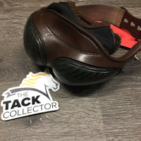 1 ONLY Right Heel Boot *gc, clean, faded, stretched & torn elastic, marker, stains, seam rubs, chips, frayed & hairy velcro