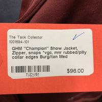 "Champion" Show Jacket, Zipper, snaps *vgc, mnr rubbed/pilly collar edges