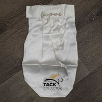 Satin Stock Tie, bling, attached velcro collar, bag *new