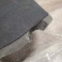 2 Neoprene Wrap Around Bell Boots, Fleece Top, Velcro *gc/fair, clean, hairy, peeled top & inside liners, chipped edges