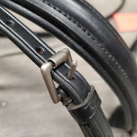 Dressage Crank Noseband, Flash *NO Chin strap - buckles, like new, mnr stain