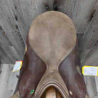 17.5" M *5" Exselle Evolution Dressage Saddle, Suede Seat & Knee Rolls, Lg - Long Exterior Front Blocks, Wool Flocking, Rear Gusset Panels, Flaps: 17"L x 13"W Serial # 0123 EX9 3 293 175
