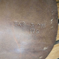 17.5" M *5" Exselle Evolution Dressage Saddle, Suede Seat & Knee Rolls, Lg - Long Exterior Front Blocks, Wool Flocking, Rear Gusset Panels, Flaps: 17"L x 13"W Serial # 0123 EX9 3 293 175