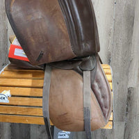 17.5" M *5" Exselle Evolution Dressage Saddle, Suede Seat & Knee Rolls, Lg - Long Exterior Front Blocks, Wool Flocking, Rear Gusset Panels, Flaps: 17"L x 13"W Serial # 0123 EX9 3 293 175