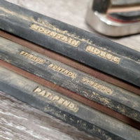 Pr "Quick Release" Safety Stirrup Irons, Angled Grips, Rubber Side Release *gc, mnr dirt, scratches, scuffs