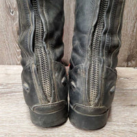 Field Boots, zips *gc, dirty, rubs, scuffs, faded R: thin/holey edges