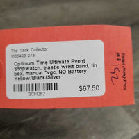 Ultimate Event Stopwatch, elastic wrist band, tin box, manual *vgc, NO Battery