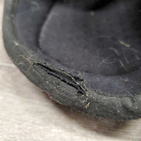 Closed Front & Hind Boots, velcro *gc, faded, clean, rubs, threads, holey edge, stain