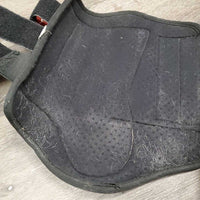 Closed Front & Hind Boots, velcro *gc, faded, clean, rubs, threads, holey edge, stain
