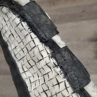 4 Mesh Fly Boots, Fleece Lined, velcro *gc/fair, clean, v.clumpy, dingy, repairs, Missing label