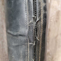 Pr Dress Boots, Zips *gc/fair, v.dirty, thin/holey edges, thin heels, undone seams, toes: scratches, faded & scuffs