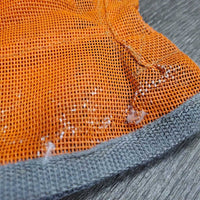 2 Hvy Mesh Fly Boots, velcro *gc, snags, v.stained, clean, sm holes, binding: curled & rubs