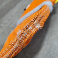 2 Hvy Mesh Fly Boots, velcro *gc, snags, v.stained, clean, sm holes, binding: curled & rubs