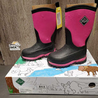 "Rugged II" CHILDRENS Tall Rubber - Muck Boots, box, form *gc, clean, snags, rips, big holes, punctures, hairy inside