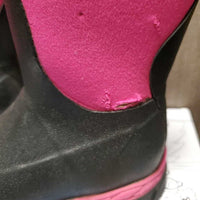 "Rugged II" CHILDRENS Tall Rubber - Muck Boots, box, form *gc, clean, snags, rips, big holes, punctures, hairy inside