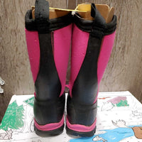 "Rugged II" CHILDRENS Tall Rubber - Muck Boots, box, form *gc, clean, snags, rips, big holes, punctures, hairy inside