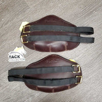 Tall Leather Hind Pinch Boots, velcro *vgc, mnr dirt, dust & curled edges