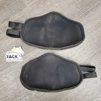 Tall Leather Hind Pinch Boots, velcro *vgc, mnr dirt, dust & curled edges
