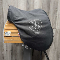 17.5 W *5.5" Sankey SD Custom Dressage Saddle, Black Sankey Cover, Wool Flocking, Large Front Blocks, Lg Rear Gusset Panels, Long Front Gusset Panels, Flaps: 17.5"L x 12.5"W Serial #: 1831017 17.5 T