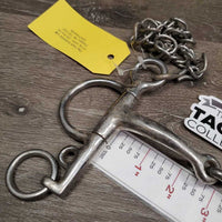 Curved Jointed SS Pelham Bit, Chain *gc, v.dirty, scuffs