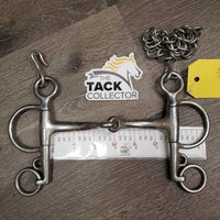 Curved Jointed SS Pelham Bit, Chain *gc, v.dirty, scuffs