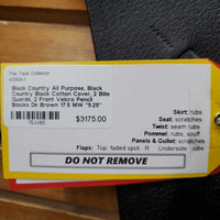 All Purpose, Black Country Black Cotton Cover, 2 Billet Guards, 2 Front Velcro Pencil Blocks, Front & Rear Gusset Panels, Wool Flocking, Flaps: 16"L x 14"W Serial #: 23983