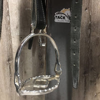 18.5" Med *5" Equitation Saddle, 2 Stirrup Irons & Leathers, 2 Lg Front Velcro Blocks, Black Cover, Wool Flocking, Made in Portugal