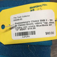 Pr Closed Boots, velcro *vgc, clean, v.hairy, mnr stains