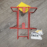 v.thin Metal - Wire Salt Block Holder *gc/fair, dusty, dirty, scrapes, cracking edges, stains