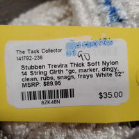 Thick Soft Nylon 14 String Girth *gc, marker, dingy, clean, rubs, snags, frays