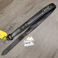 Padded Leather Belt, Eggbutt Bits, Buckle *xc/vgc, mnr scrapes & edge rubs