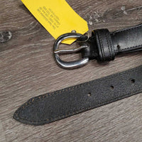 Padded Leather Belt, Eggbutt Bits, Buckle *xc/vgc, mnr scrapes & edge rubs