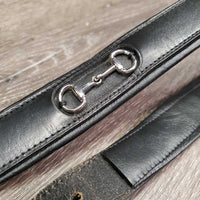 Padded Leather Belt, Eggbutt Bits, Buckle *xc/vgc, mnr scrapes & edge rubs