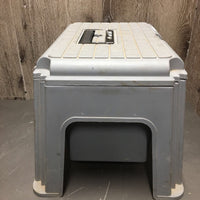 Plastic Grooming Box - Stool, 2 trays *gc, mnr dirt, stains, scratches, rubs & scrapes, NO clasp