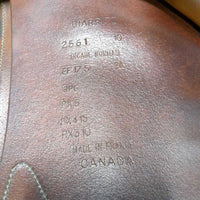 17.5 MW *5" Devoucoux Biarritz Close Contact, 2 Billet Guards, Green Devoucoux Cover, Med Front & Back Blocks, Foam Panels, Flaps: 13.5L x 13.25"W Serial #: 2561 10 ARCADE NORMAL EF 17.5 2A 3PC PX5 PX415 PX310