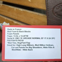 17.5 MW *5" Devoucoux Biarritz Close Contact, 2 Billet Guards, Green Devoucoux Cover, Med Front & Back Blocks, Foam Panels, Flaps: 13.5L x 13.25"W Serial #: 2561 10 ARCADE NORMAL EF 17.5 2A 3PC PX5 PX415 PX310