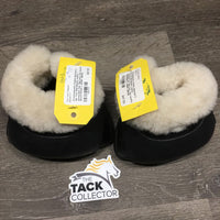 No Turn Bell Boots, velcro, sheepskin top *like new, mnr scuffs