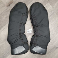 2 Tall Hind Shipping Boots *gc, clean, edges: rubs, frays & thin, mnr hairy velcro, scratches