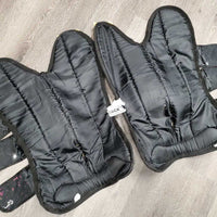 2 Tall Hind Shipping Boots *gc, clean, edges: rubs, frays & thin, mnr hairy velcro, scratches