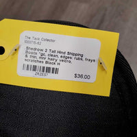 2 Tall Hind Shipping Boots *gc, clean, edges: rubs, frays & thin, mnr hairy velcro, scratches