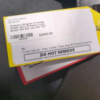 16.5 Adj *set XW *6.5" Schleese Obrigado Monoflap Dressage Saddle, Navy Schleese Cover, Wool Flocking, Shoulder Relief Panels, Rear Gusset Panels, Lg External Front Blocks, Flaps: 16"L x 10"W Serial #: B2 1 RW 16.5 M0640350424