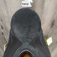 16.5 adj *set *5.5" Schleese Obrigado Monoflap Dressage Saddle, Navy Schleese Cover, Wool Flocking, Shoulder Relief Panels, Rear Gusset Panels, Lg External Front Blocks, Flaps: 16"L x 10"W Serial #: O-SHW B2 16.5 M05835S0324